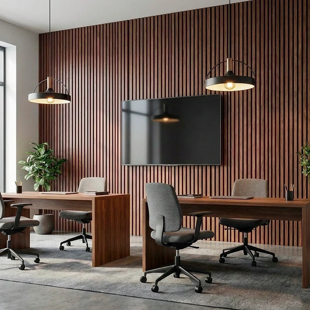 Akoestisch Houten Wandpaneel — Transformeer je ruimte in slechts 30 minuten (270 x 110 cm)