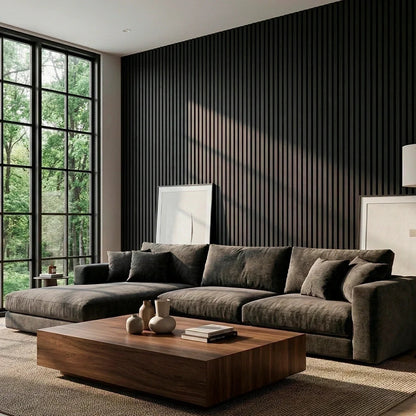 Akoestisch Houten Wandpaneel — Transformeer je ruimte in slechts 30 minuten (270 x 110 cm)